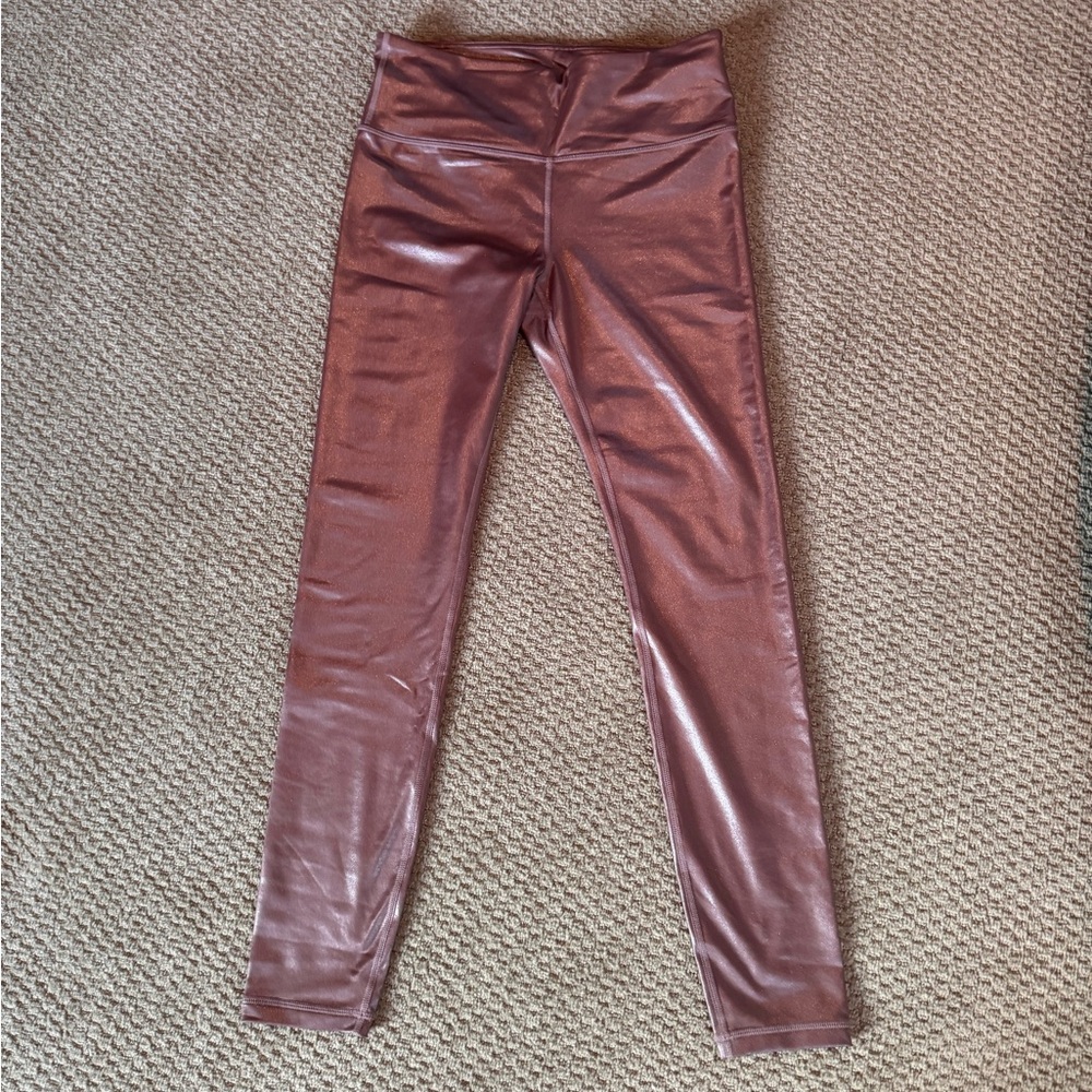 Athleta rose color coated legging